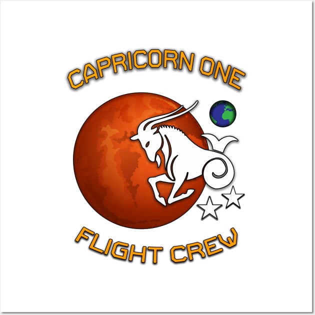 Official Capricorn One Fight Crew T-shirt Wall Art by Turbo Mecha Giant Dino